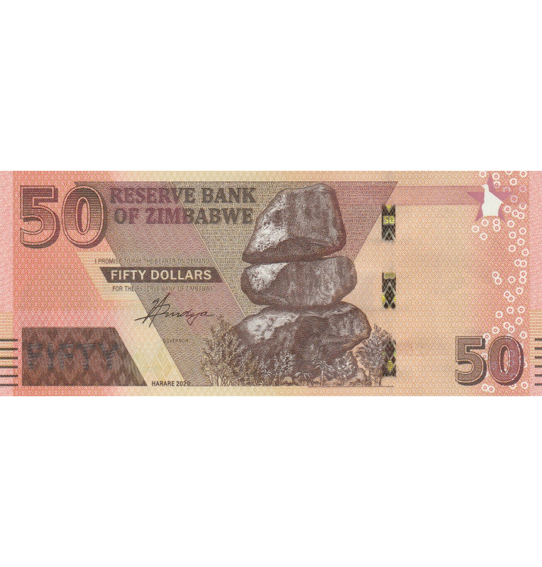 Zimbabwe 50 Dollars 2020 Pick New